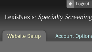 Lexis Nexis Web App Secondary Screen